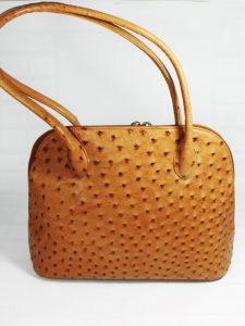 Handtas Struisvogelleer